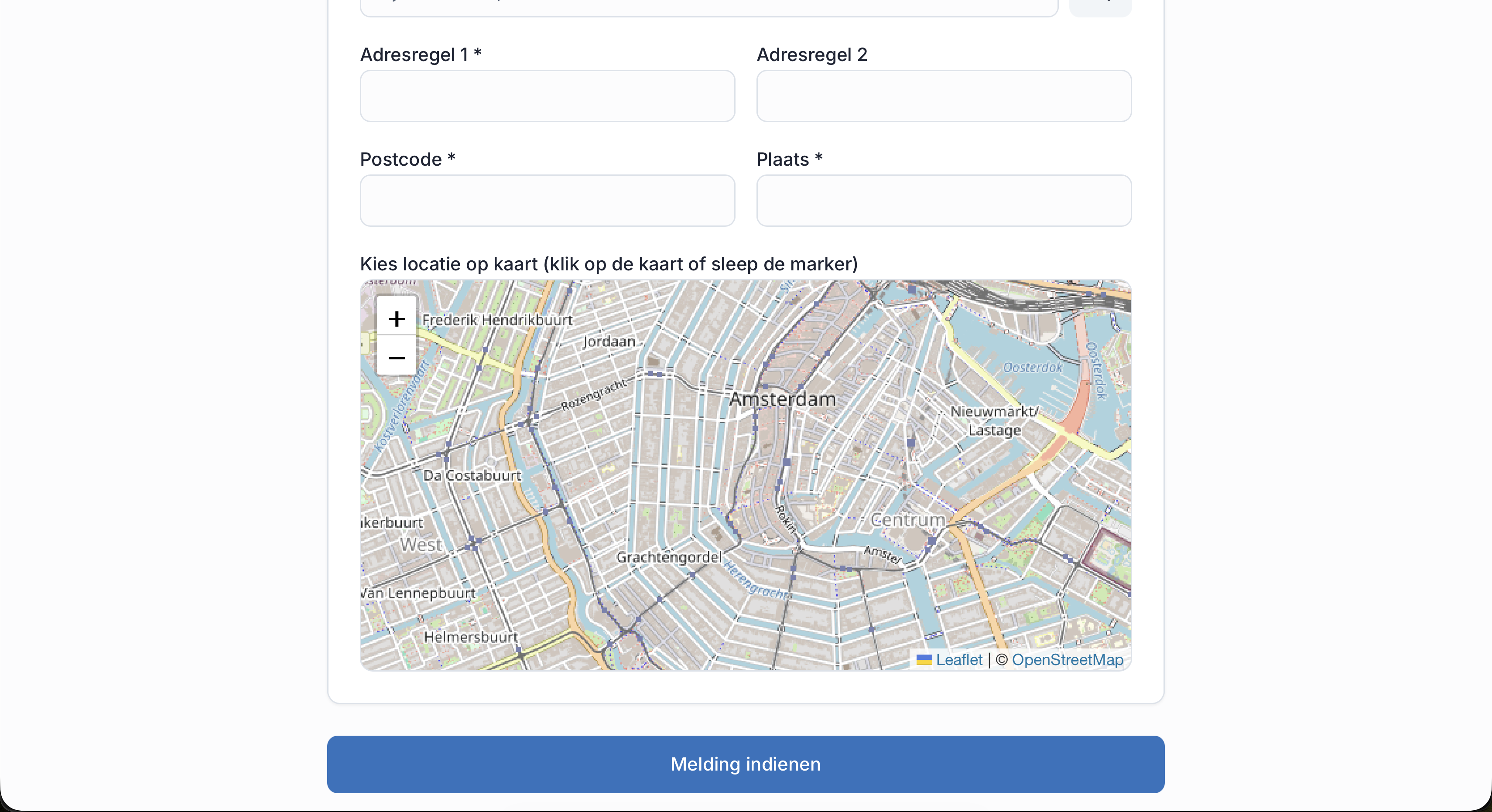Klachtenportaal screenshot